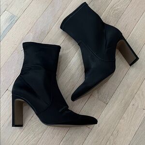Renvy Black Heeled Boots for Women